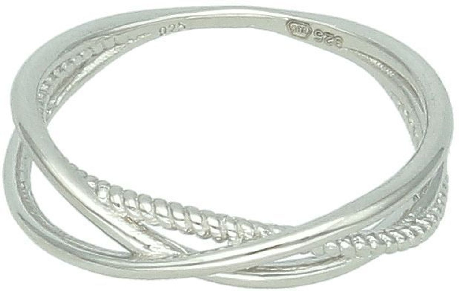 Srebrny pierścionek damski JMAN0228SR z plecionym wzorem, szerokość 5 mm. Subtelny i stylowy dodatek z rodowanego srebra próby 925.1.jpg