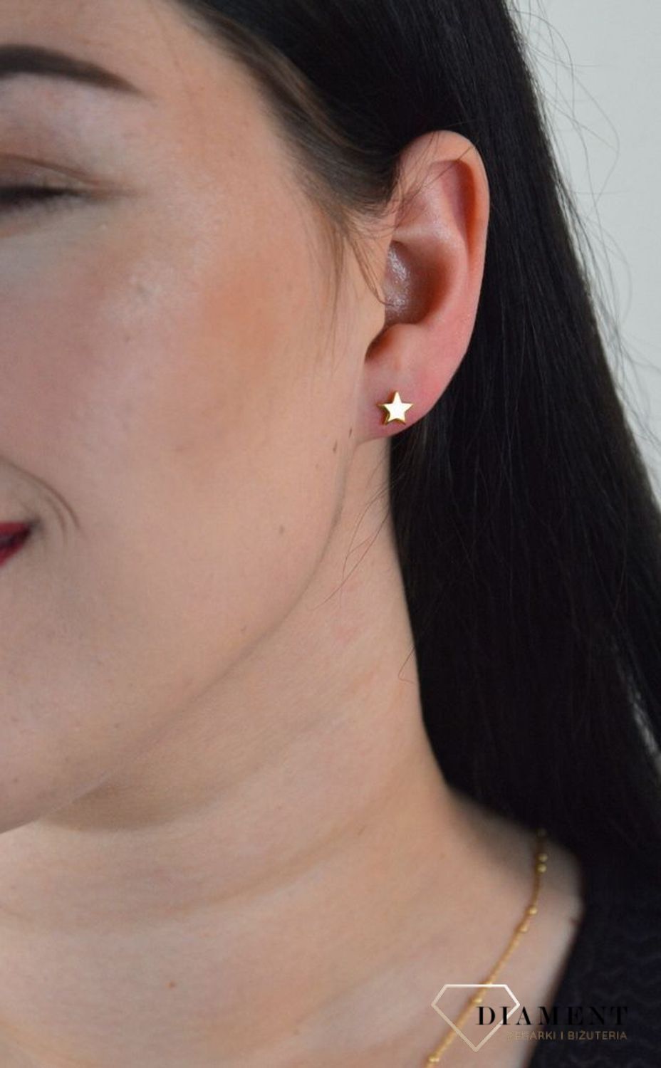 Srebrne kolczyki pozłacane gwiazdki JMAN0272GE00v.jpg