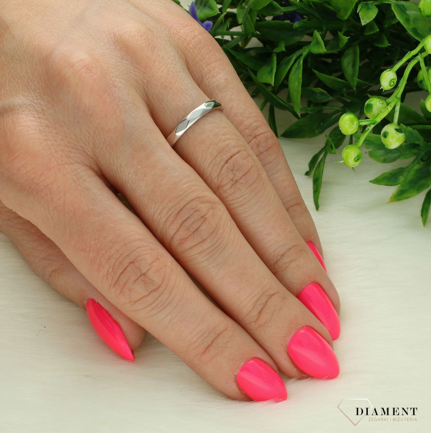 Srebrna obrączka ślubna diamentowana 3 mm JMAN0330SR.jpg