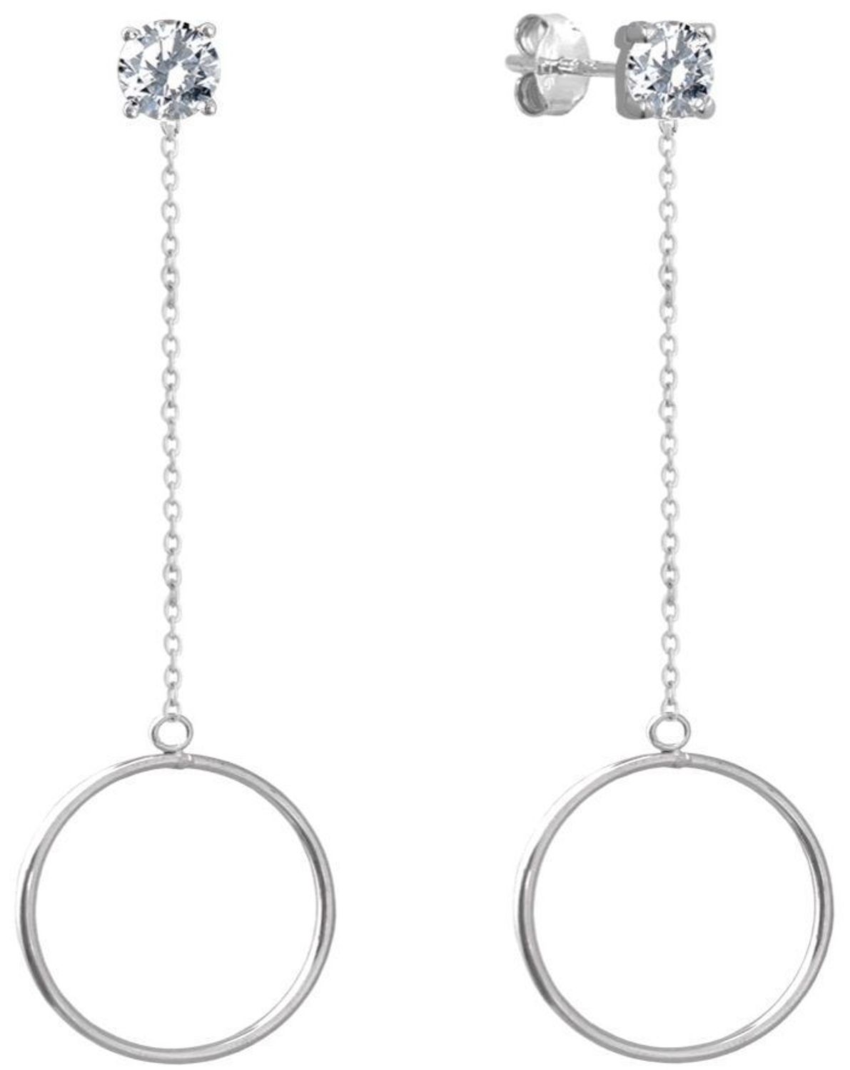 Kolczyki srebrne wiszące kółka pr 925, JMAN0344SE00 Srebrne kolczyki zostały wykonane z najwyższej jakości srebra próby 925, ozdobione wiszącymi kółeczkami. Idealny prezent dla każdej kobiety. 1.jpg