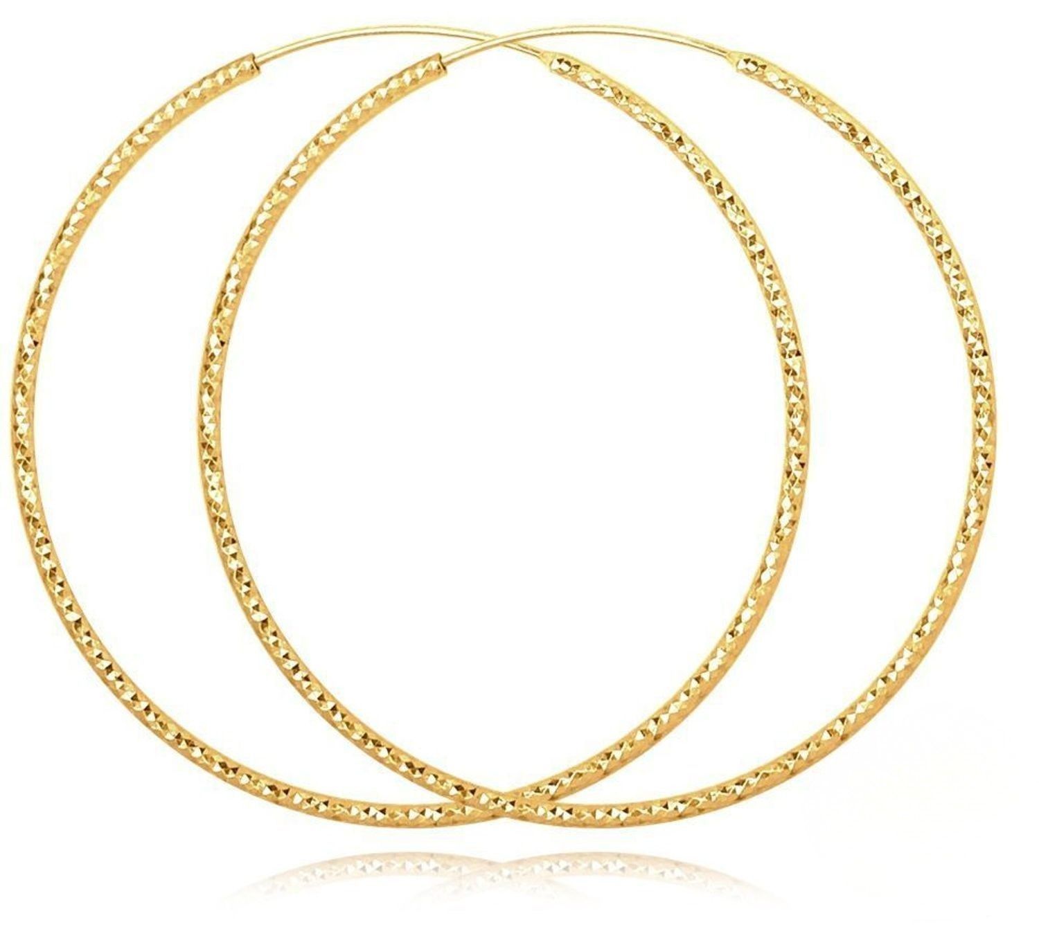 MINET pozłacane szczotkowane srebrne kolczyki pierścionki 60 mm – złote, srebro 9251.jpg