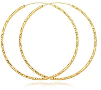 MINET pozłacane szczotkowane srebrne kolczyki pierścionki 60 mm – złote, srebro 9251.jpg