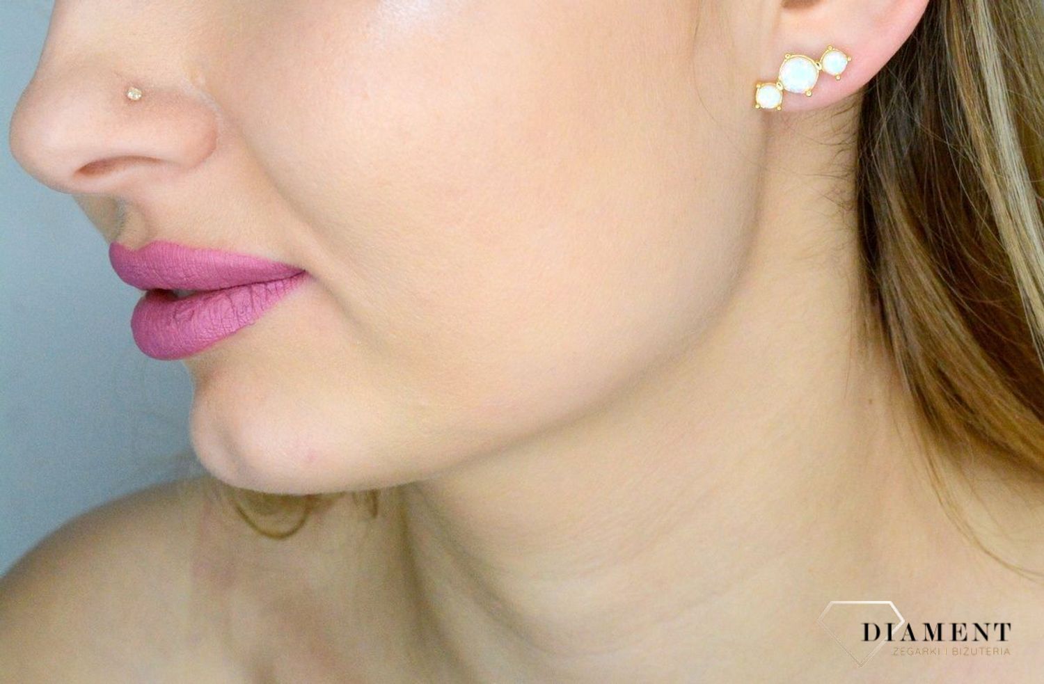 Srebrne kolczyki 925 okrągłe potrójne opale w pozłoceniu JMAN0434GE00. Srebrne kolczyki damskie. Srebrne kolczyki pozłacane. Kolczyki srebrne z opalem. Kolczyki srebrne z opalem na prezent..jpg