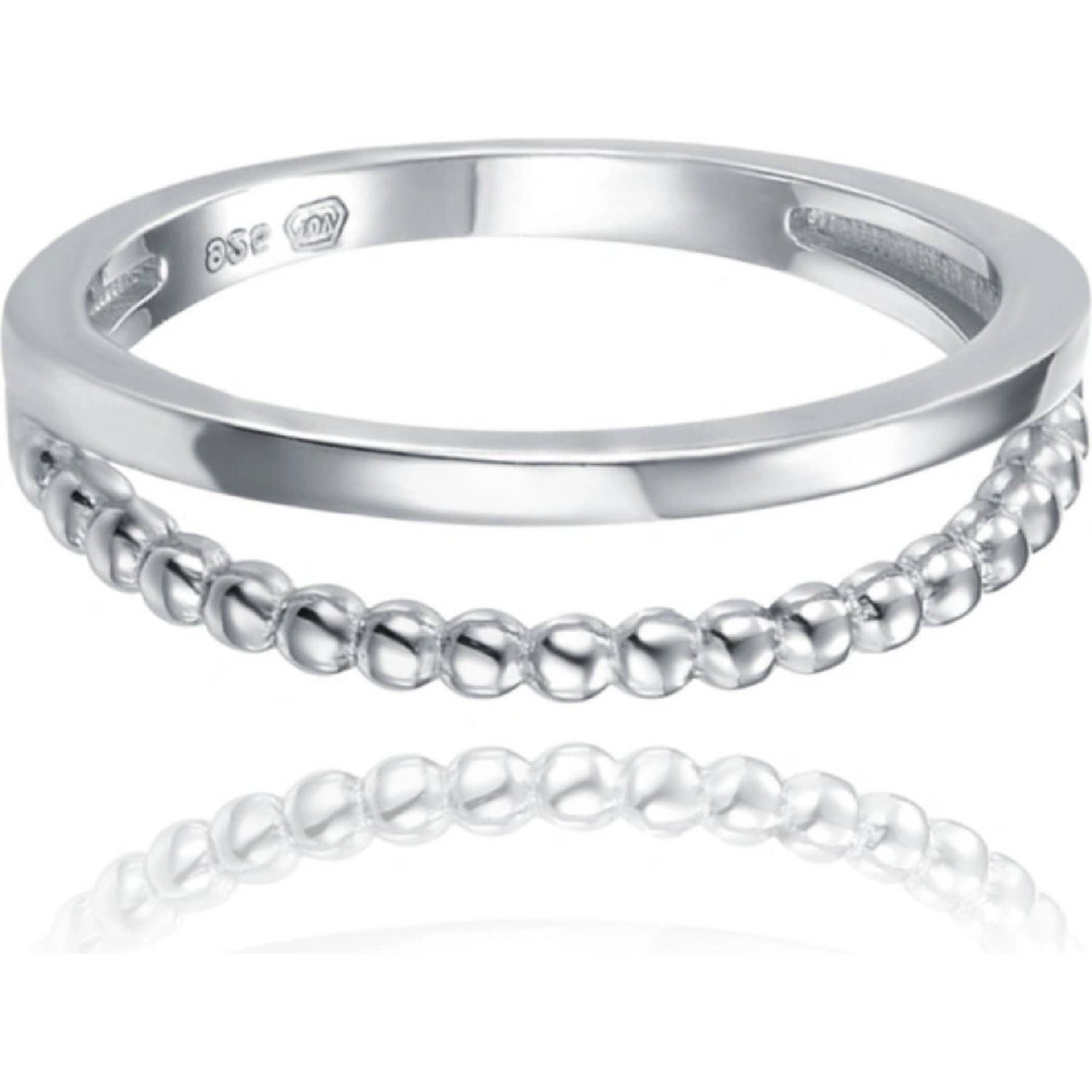 Srebrny pierścionek damski 925 z kuleczkami JMAN0521SR.jpg