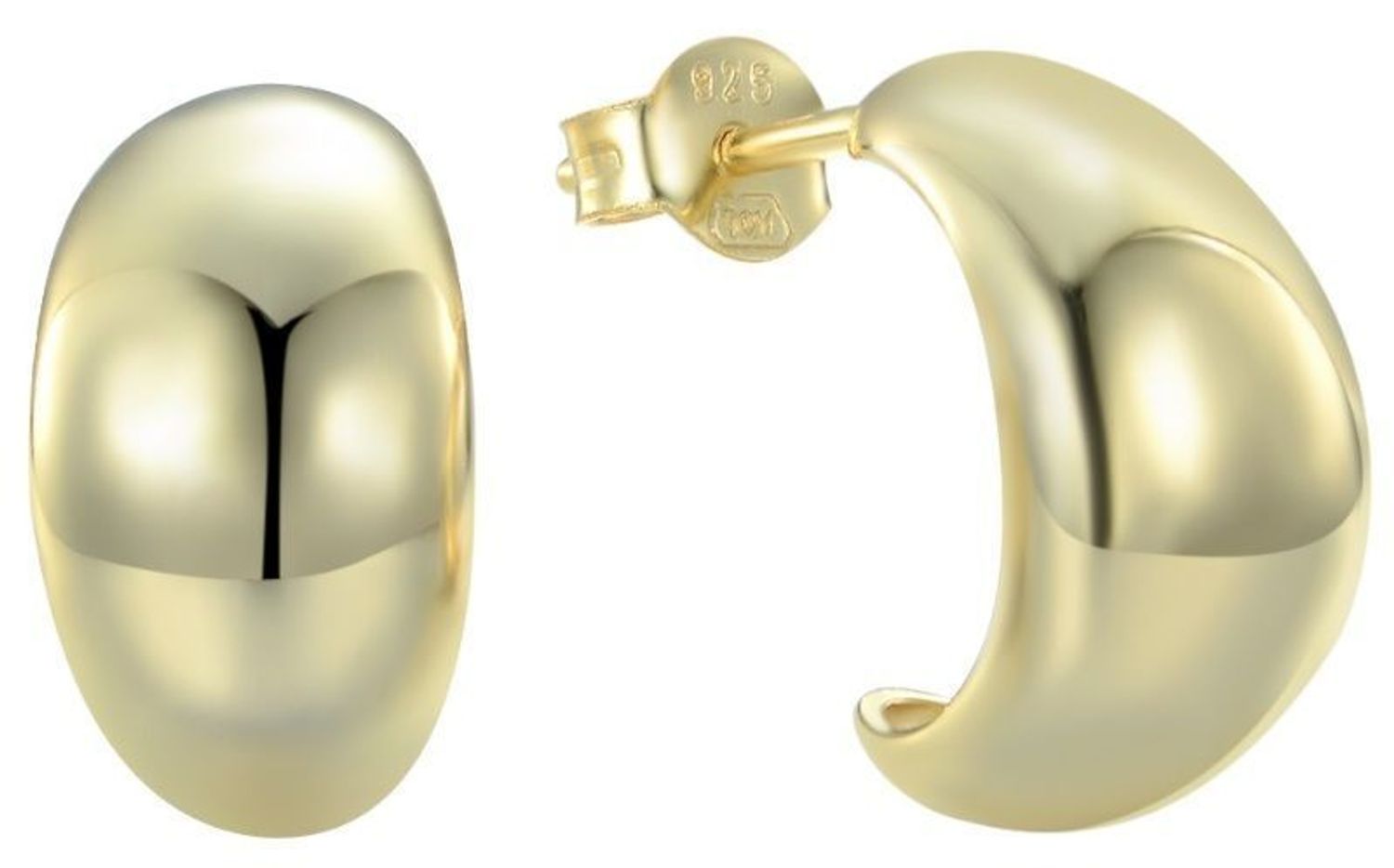 Kolczyki pozłacane zakrzywione krople próba 925, JMAN0564GE00 Srebrne kolczyki zostały wykonane z najwyższej jakości srebra próby 925. Idealny prezent dla każdej kobiety..jpg