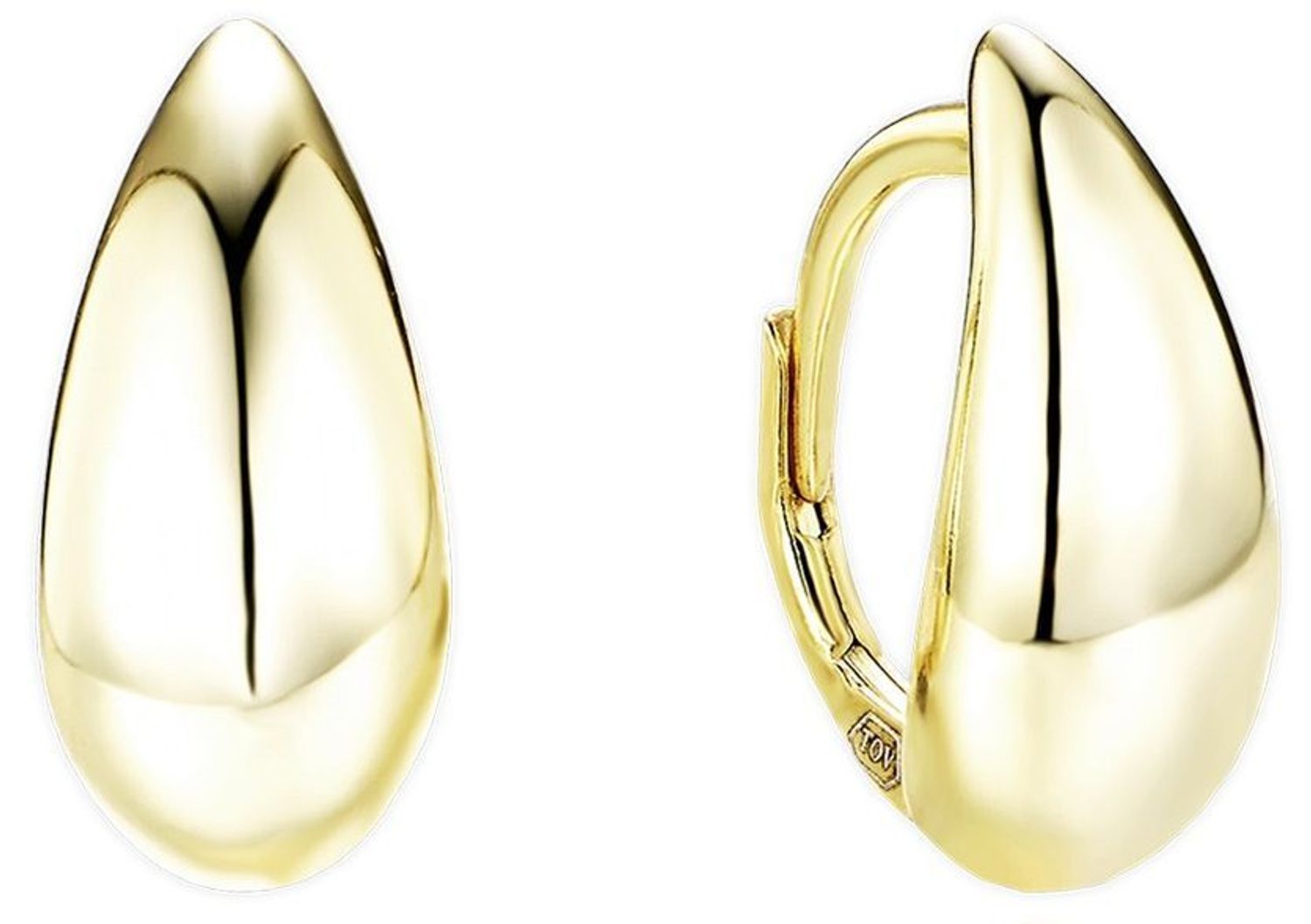 Eleganckie kolczyki srebrne pozłacane 💛 JMAN0564GE01 w kształcie łezek. Srebro próby 925, długość 1,7 cm, szerokość 8 mm, waga 4,40 g, zapięcie bigiel angielski. Stylowa biżuteria dla kobiet!1.jpg