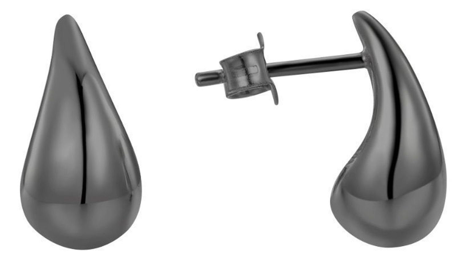 Czarne kolczyki MINET w kształcie kropli, wykonane ze srebra próby 925 pokrytego czarnym rodem. Styl nowoczesny, zapięcie wkrętki. Elegancja i oryginalność w jednym.1.jpg