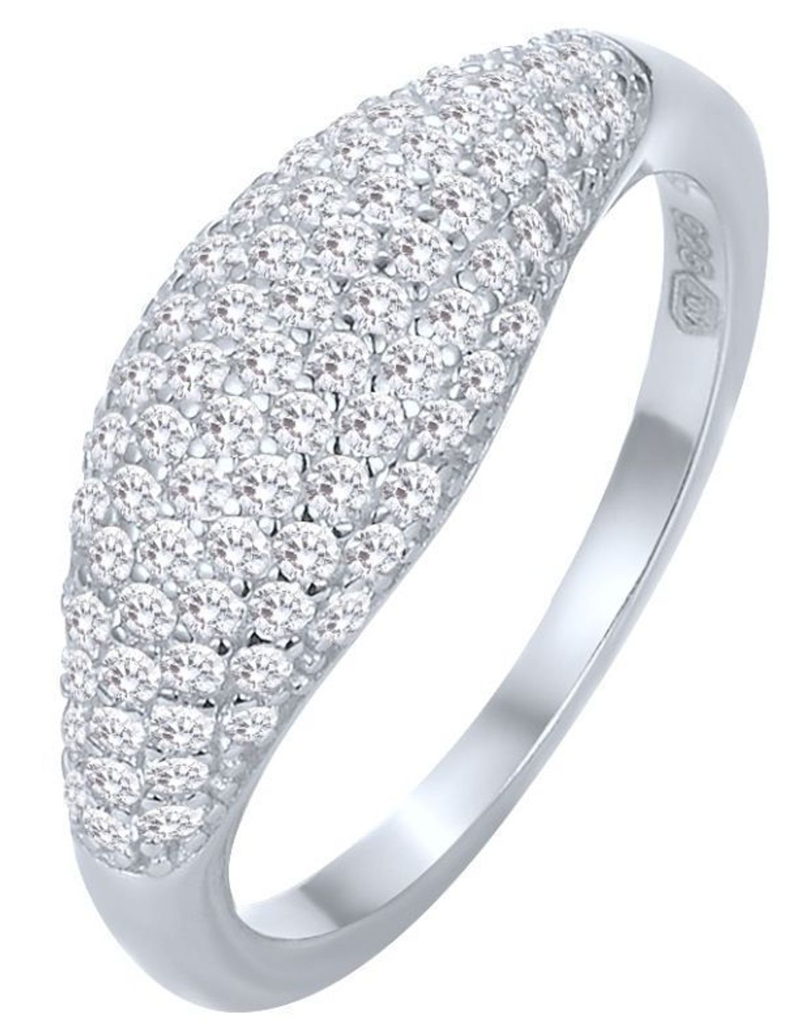 Elegancki pierścionek MINET z rodowanego srebra z białymi cyrkoniami w kształcie kropli. Lekki, wygodny, szerokość 1-7 mm, waga 2,80 g. Idealny na co dzień i na specjalne okazje.1.jpg