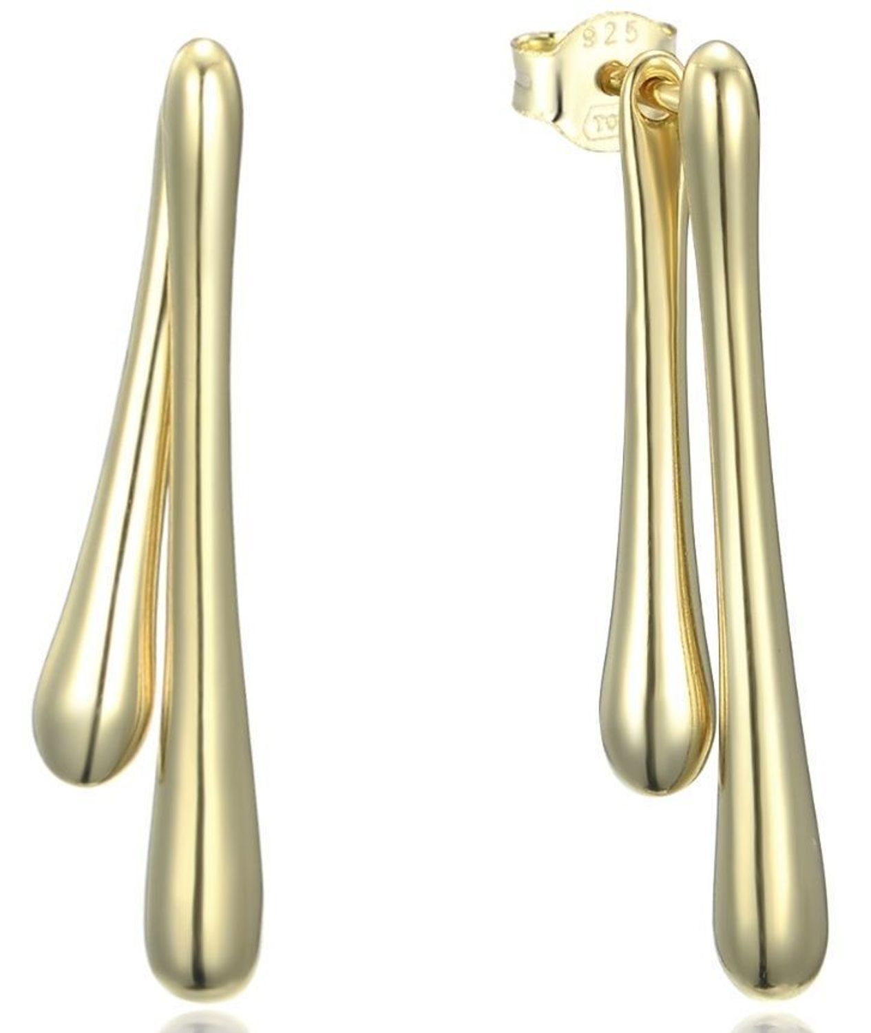 Kolczyki pozłacane sopelki próba 925, JMAN0567GE00 Srebrne kolczyki zostały wykonane z najwyższej jakości srebra próby 925. Idealny prezent dla każdej kobiety. Srebrne kolczyki posiadają bardzo.jpg