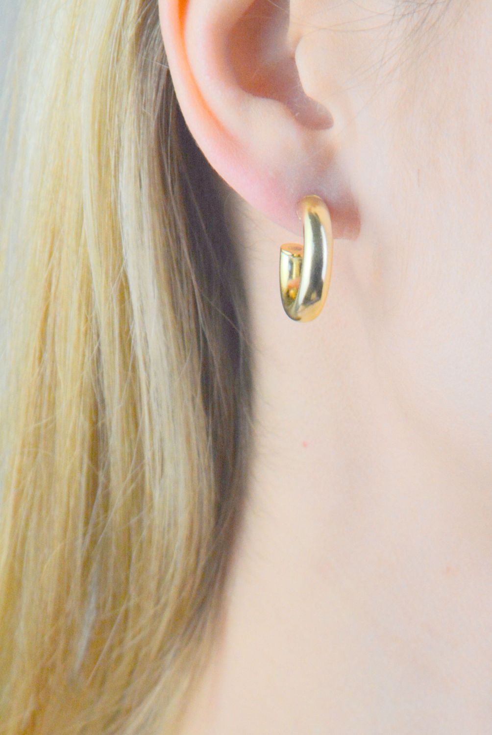 Kolczyki damskie pozłacane koła próba 925, JMAN0575GE00.jpg