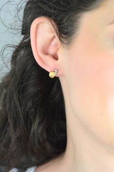 MINET Srebrne kolczyki ślimaki – srebro 925 z pozłacaniem 14K (2).jpg