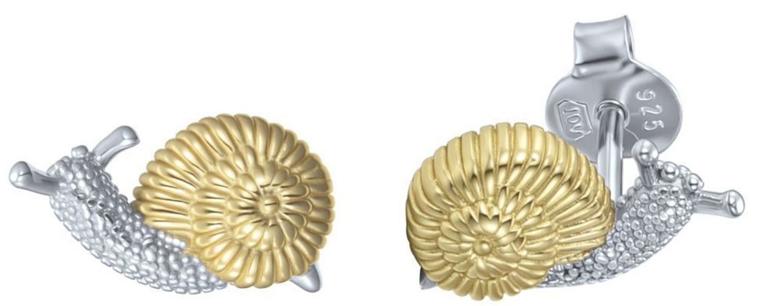 Wyjątkowe kolczyki ślimaki od marki MINET wykonane z rodowanego srebra próby 925 z pozłacanym 14K wykończeniem. Subtelna biżuteria idealna na co dzień i na specjalne okazje.1.jpg