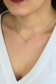 Srebrny naszyjnik damski 45 cm z krzyżykiem i cyrkoniami AG 925  JMAN0667SN45 (3).jpg