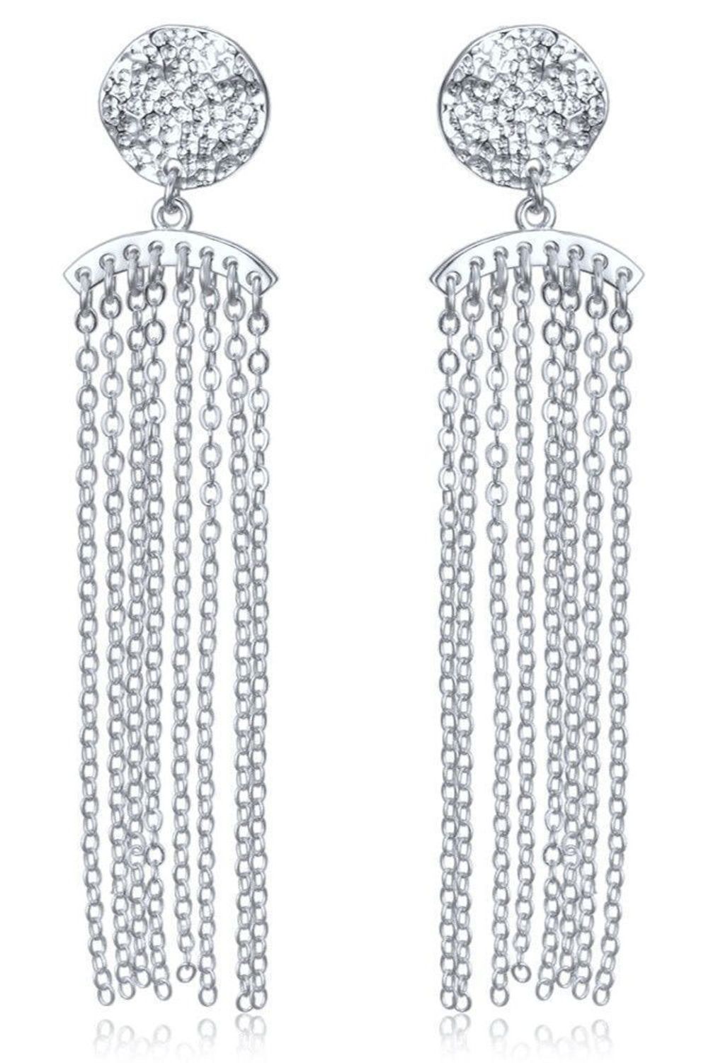 Srebrne kolczyki damskie 925 wiszące łańcuszki – sztyft 5,5 cm.jpg