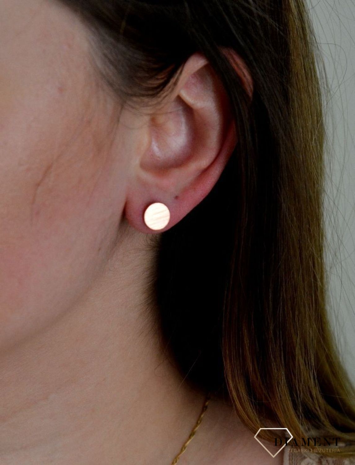 Srebrne kolczyki 925 różowe pozł. blaszki gładkie kółeczka JMAN9181YE09.jpg