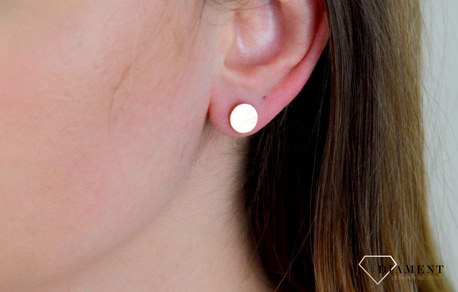 Srebrne kolczyki 925 różowe pozł. blaszki gładkie kółeczka JMAN9181YE09.jpg