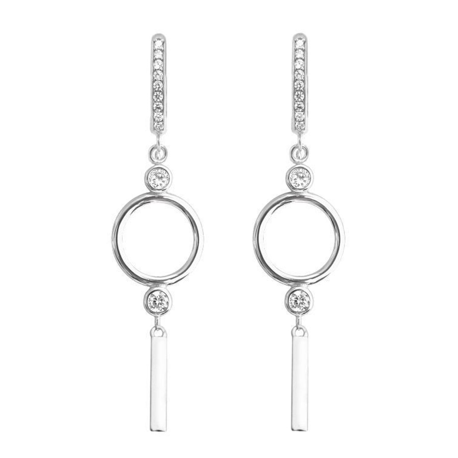 Kolczyki srebrne wiszące 'Powiew nowoczesności' JMAS0018SE00.jpg