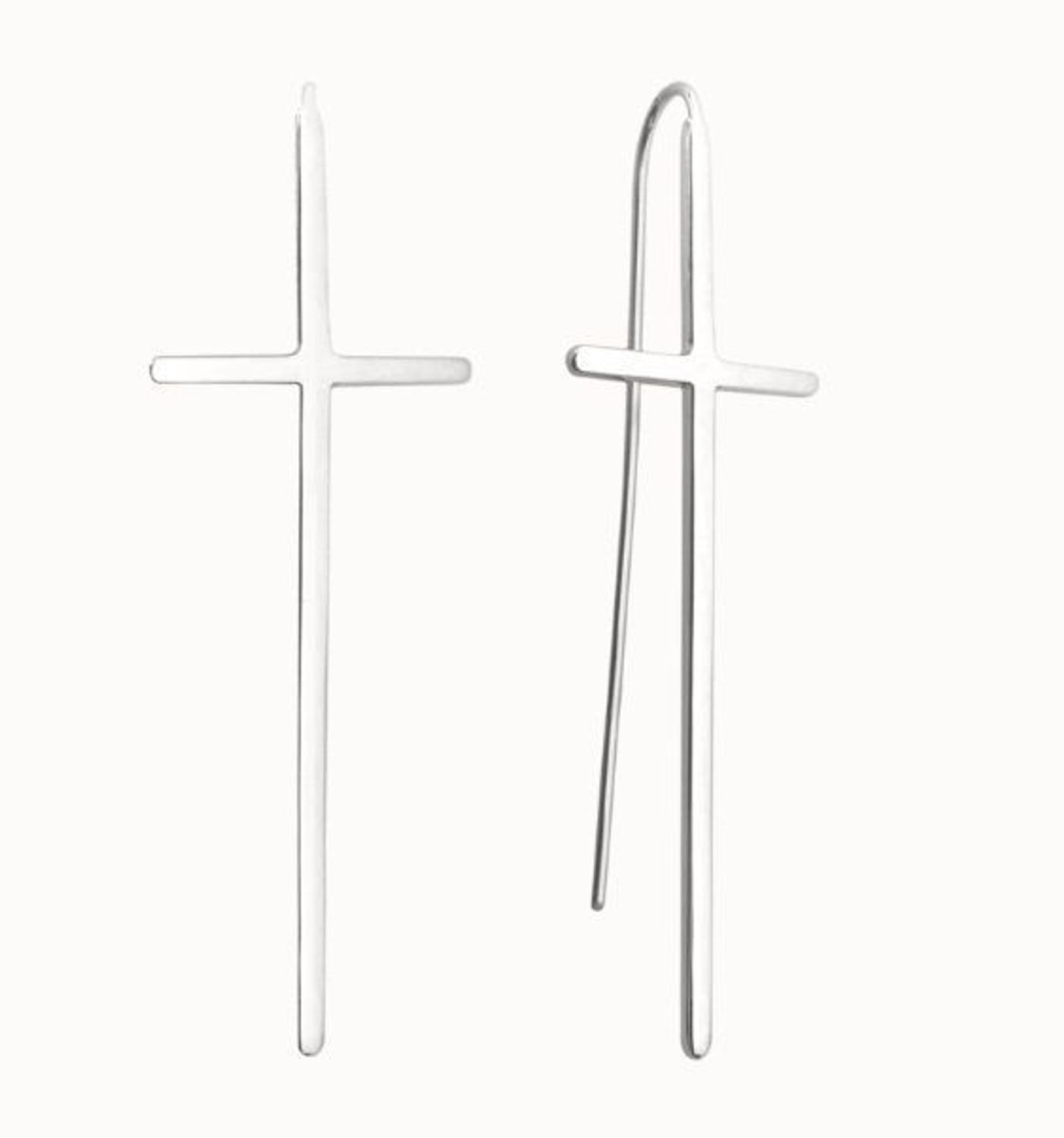 Kolczyki srebrne wiszące 'Duże krzyże' JMAS0063SE00.jpg