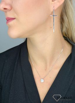 Kolczyki srebrne wiszące 'Duże krzyże'. Kolczyki krzyżyki Srebrne kolczyki Damskie w Sklepie z Biżuterią zegarki-diament (3).JPG