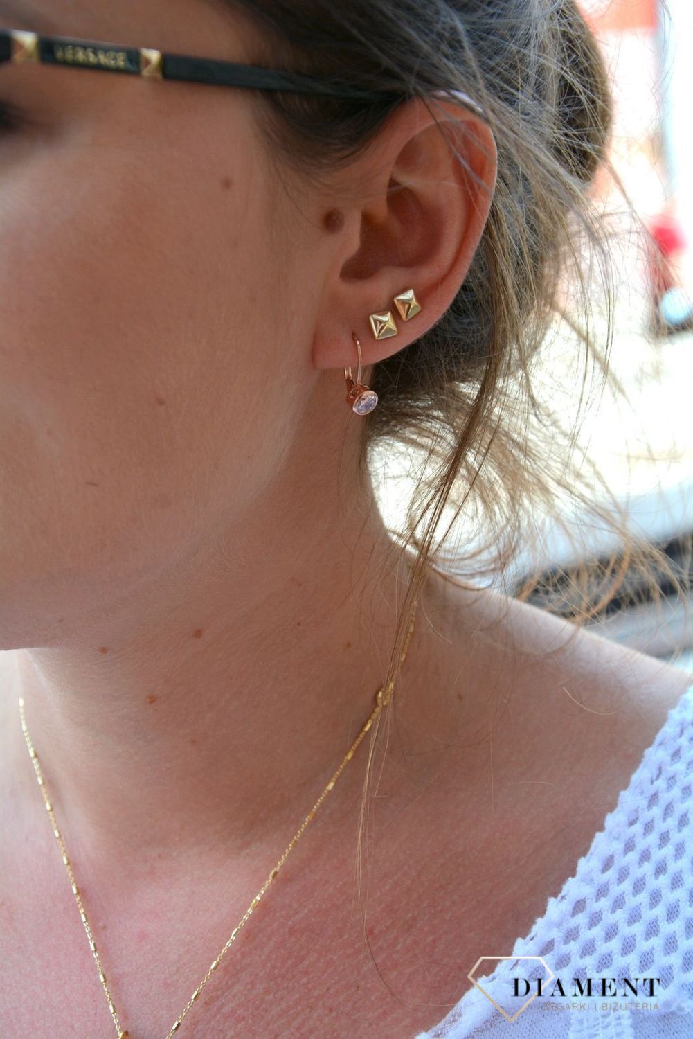 Srebrne kolczyki różowe złoto z cyrkonią JMAS0096RE00.jpg