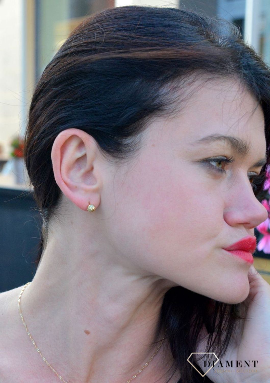 Srebrne kolczyki pozłacane kulki z ozdobnym grawerem JMAS0117GE00.jpg