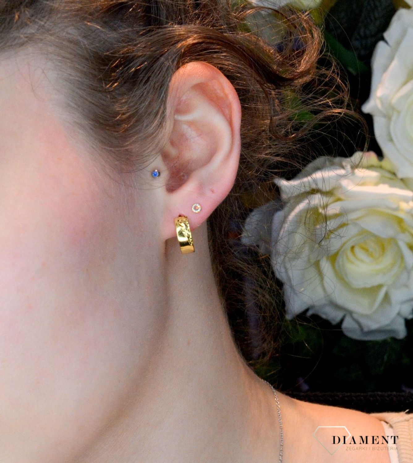 Srebrne pozłacane kolczyki klasyczne kółeczka JMAS0119GE00.  Biżuteria wykonana z najwyższej próby srebra w pozłoceniu żółtego złota 💎 Kolczyki z perłami idealny prezent dla każdej kobiety 💎 Srebrna biżuteria wykonana z pró.jpg