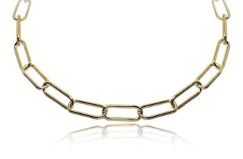Pozłacany srebrny naszyjnik z ogniwami w stylu włoskim 925.jpg