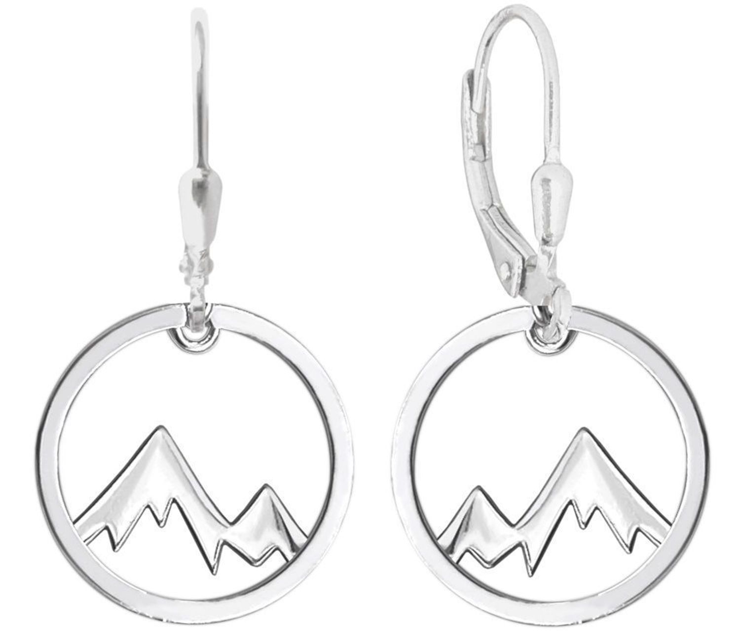 Kolczyki MINET GÓRY wykonane z rodowanego srebra próby 925. Designerska forma inspirowana naturą. Wymiary 33x18 mm, zapięcie bigiel angielski, waga 4 g.1.jpg