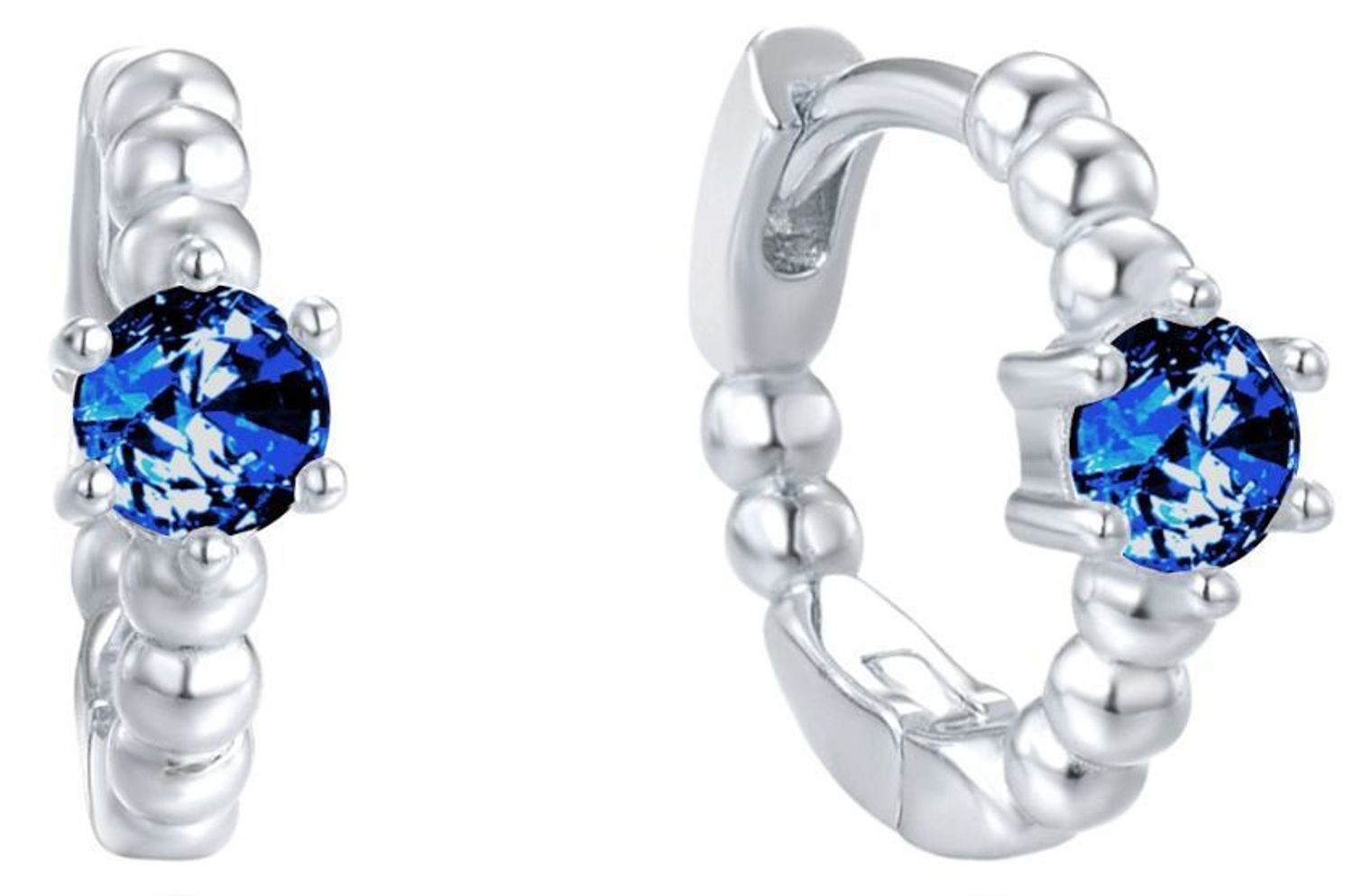 Eleganckie kolczyki srebrne MINET z granatowymi cyrkoniami. Biżuteria czeska z rodowanego srebra 925 idealna na co dzień i na specjalne okazje. Delikatne, lekkie i wygodne.1.jpg