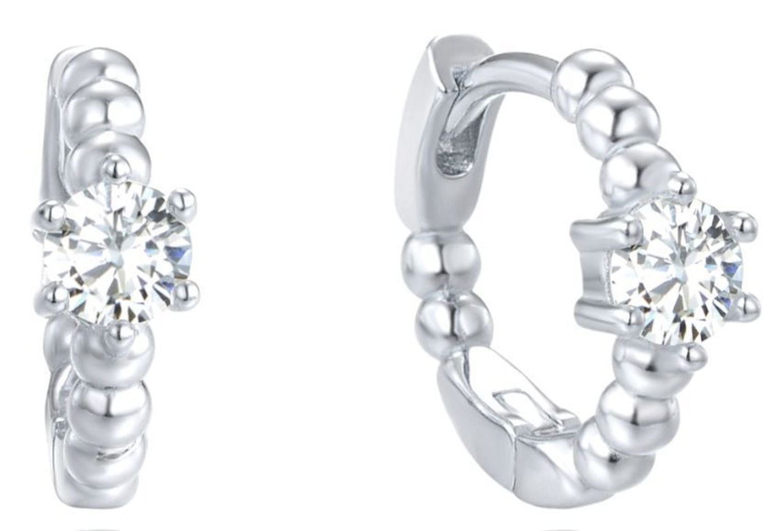 Stylowe kolczyki koła MINET wykonane z rodowanego srebra próby 925, ozdobione lśniącymi białymi cyrkoniami. Idealne na co dzień i specjalne okazje.1.jpg