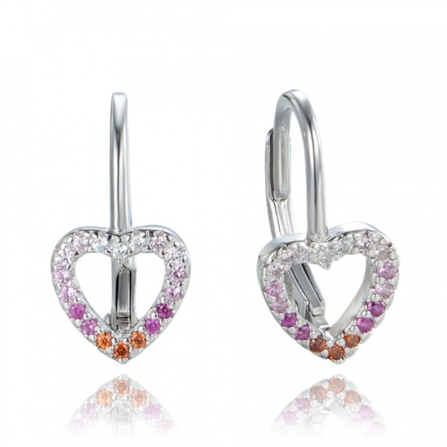 Srebrne kolczyki dziecięce 925 różowe serduszka JMAS0235CE00.jpg