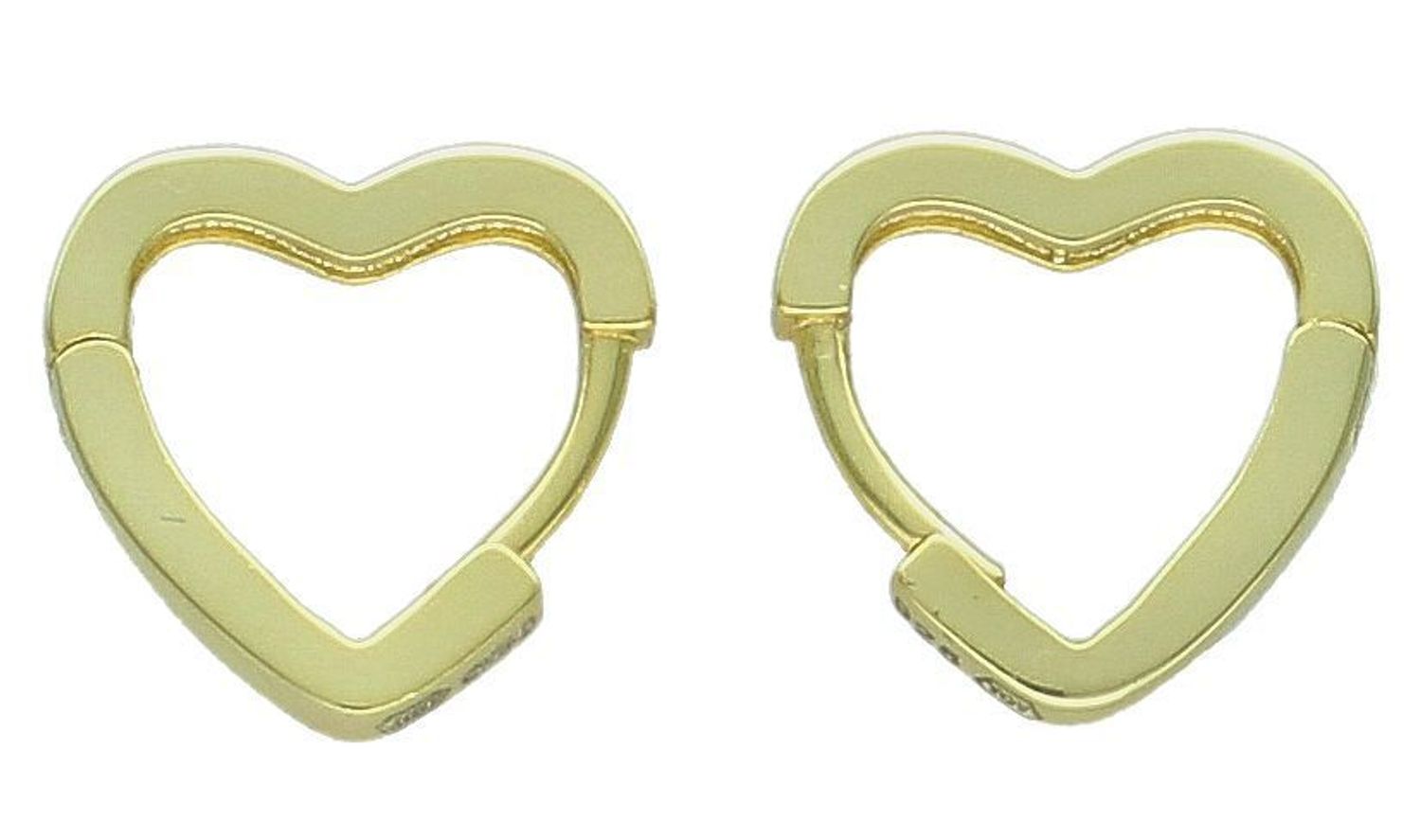 Srebrne kolczyki dziecięce 925 serduszka na zatrzask pokryte złotem JMAS0236GE00. Srebrne kolczyki damskie. Kolczyki srebrne serduszka z cyrkoniami. Srebrne kolczyki na zatrzask dla dziewczynki. 111.jpg