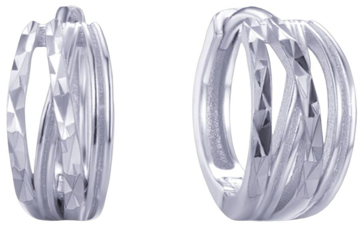 Szczotkowane srebrne kolczyki MINET typu pierścionki. Wykonane z rodowanego srebra próby 925. Klasyczny, nowoczesny design – idealne do każdej stylizacji. Model JMAS0262SE00.1.jpg