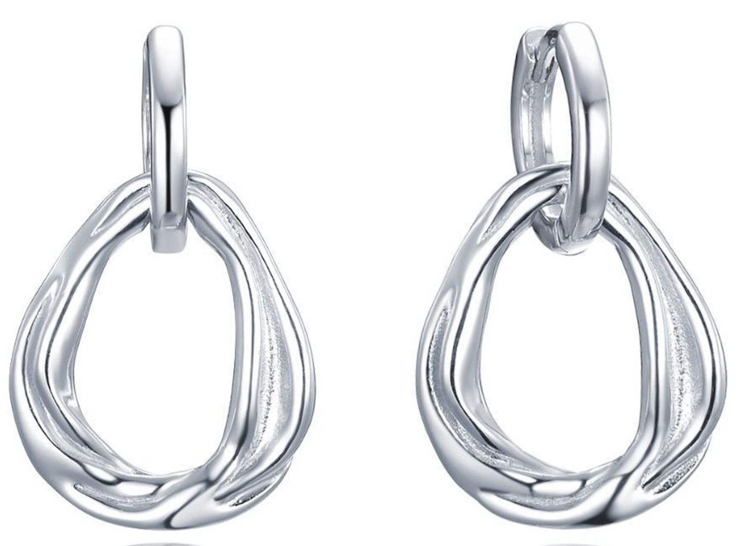 Nowoczesne kolczyki srebrne MINET JMAS0272SE00 z cyrkoniami. Elegancki design, rodowane srebro próby 925, wygodne zapięcie angielskie. Idealne do stylizacji codziennych i wieczorowych.1.jpg