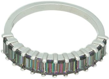 Pierścionek srebrny 925 JMAS0293MR, zdobiony cyrkoniami mieniącymi się w kolorach różowym i zielonym. Szerokość górna 4 mm, dolna szyna 2 mm, waga 2,85 g. Stylowa i kolorowa biżuteria.1.jpg
