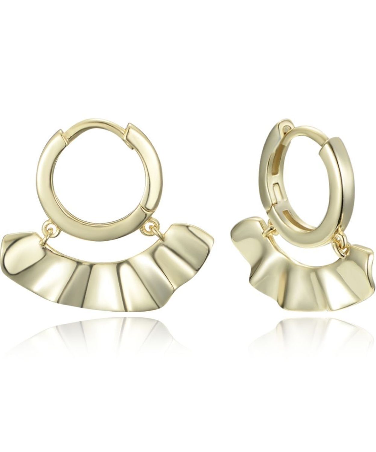 MINET Kolczyki pozłacane z falbanką Ag 925.jpg