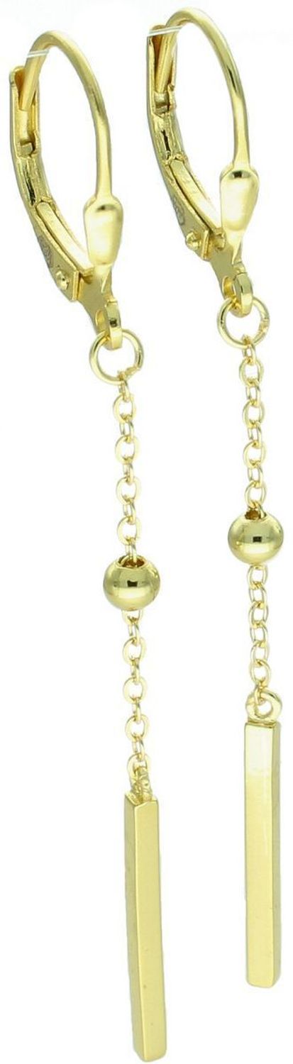 Srebrne pozłacane kolczyki wiszące z łańcuszkiem i patyczkami Ag 925.jpg