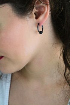 MINET Kolczyki z czarnym rodowaniem Ag 925 kółka z kulką z cyrkoniami (1).jpg