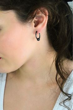 MINET Kolczyki z czarnym rodowaniem Ag 925 kółka z kulką z cyrkoniami (2).jpg