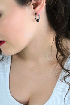 MINET Kolczyki z czarnym rodowaniem Ag 925 kółka z kulką z cyrkoniami (4).jpg