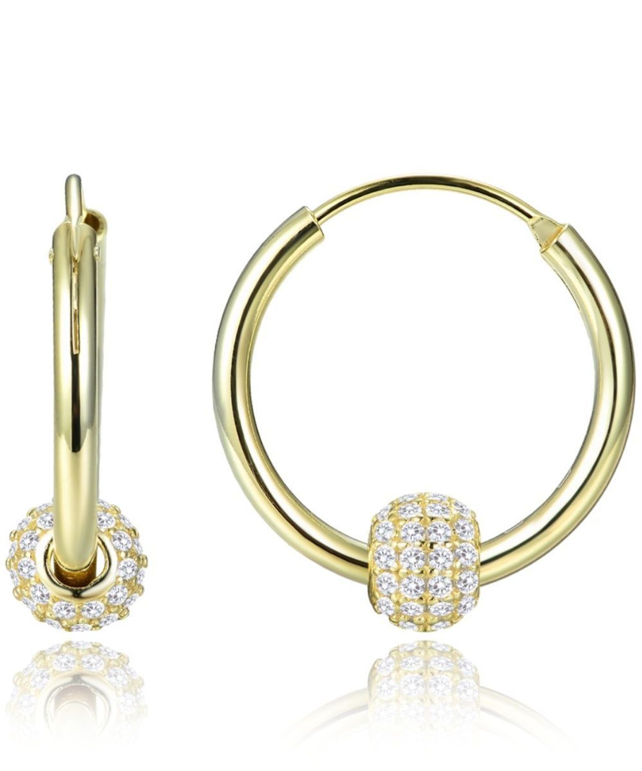 MINET Kolczyki pozłacane Ag 925 kółka z kulką z cyrkoniami.jpg