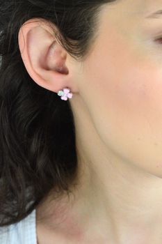 Kolczyki dziecięce srebrne JMAS5065PE00 – koniczynki z różową emalią, próba 925 🍀 (1).jpg