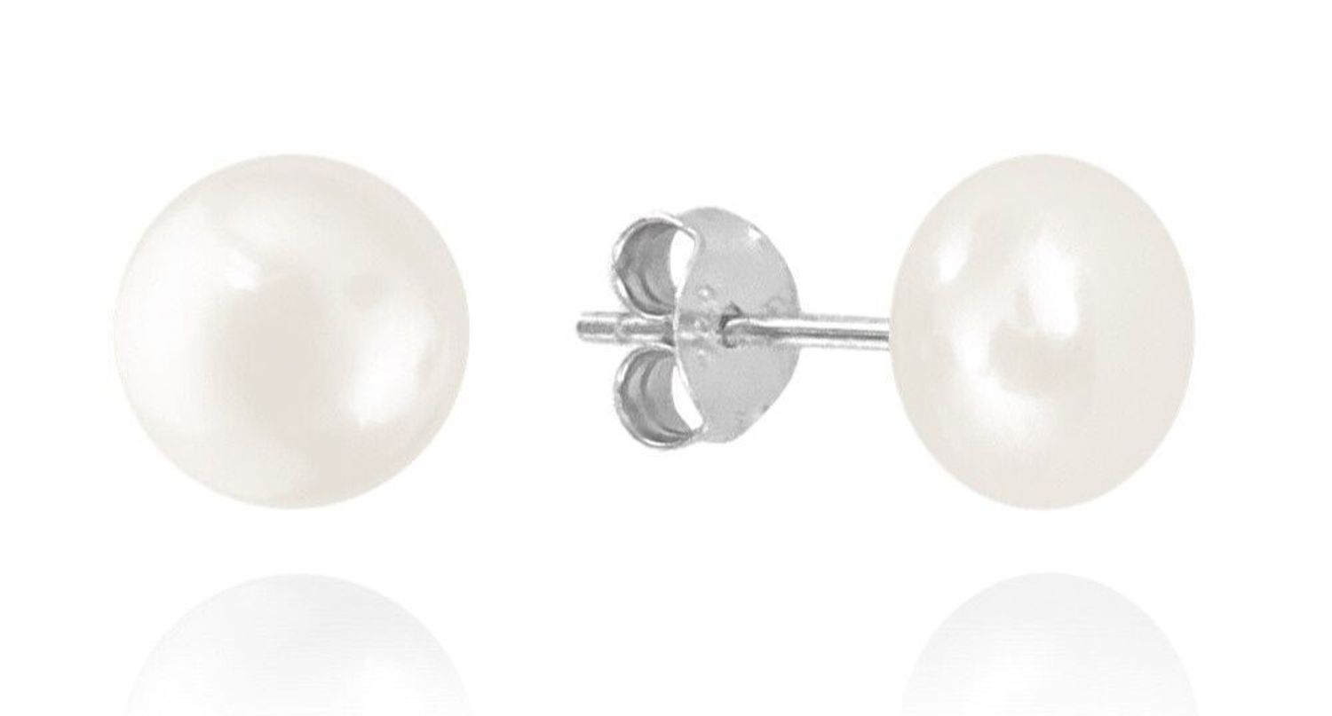 Srebrne kolczyki 925 z naturalnymi perłami 6 mm – rodowane, sztyft.jpg