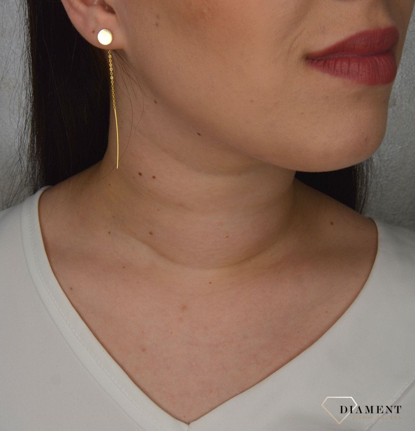 Kolczyki srebrne pozłacane przeciągane z gładkim kółkiem JMAS7021GE00.jpg