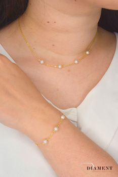 Srebrna bransoletka pozłacana z naturalnymi perłami JMAS7029GB16. Perła to jeden z najszlachetniejszych oraz najbardziej charakterystycznych klejnotów na ziemi (3).JPG