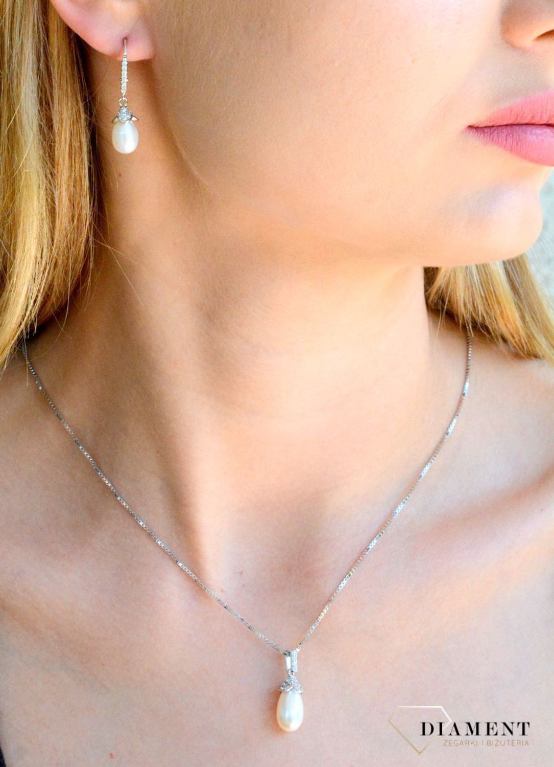 Srebrne kolczyki damskie 925 wiszące perełki JMAS7047SE00.jpg