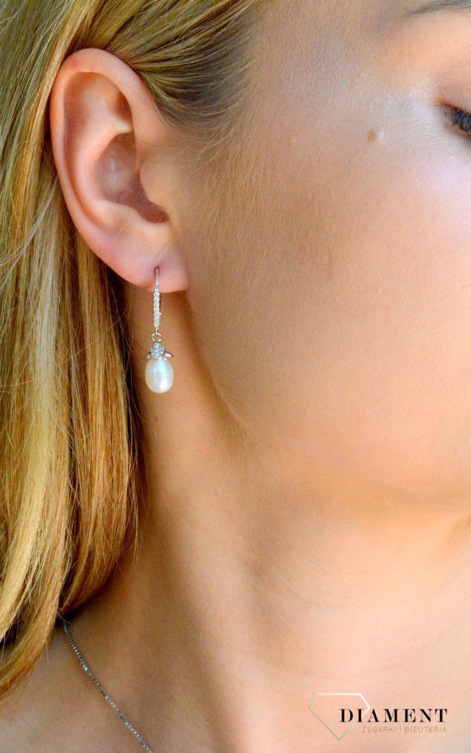 Srebrne kolczyki damskie 925 wiszące perełki JMAS7047SE00.jpg