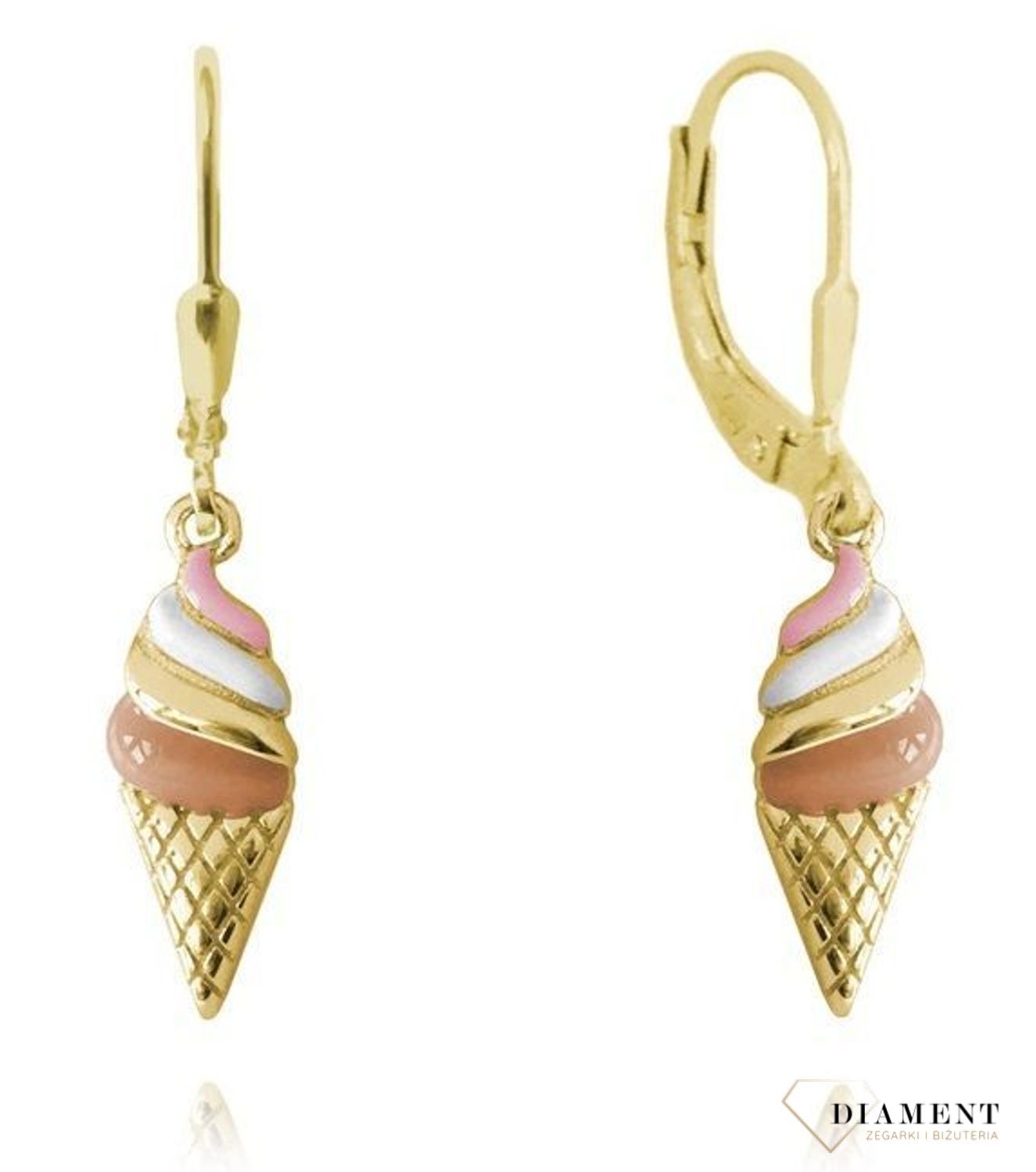 Kolczyki srebro pozłacane lody JMAS8020GE00.jpg