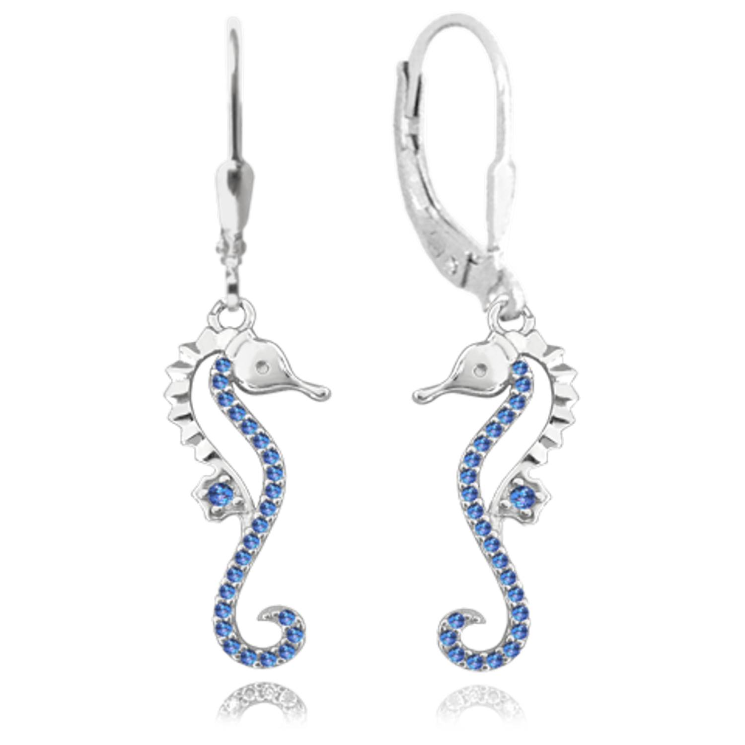 Kolczyki srebrne wiszące na angielskie zapięcia z motywem konika morskiego z cyrkoniami JMAS8034SE00. Kolczyki na lato 🌞  Zapraszamy do sklepu z zegarkami i biżuterią www.zegarki-diament.pl !!!.png