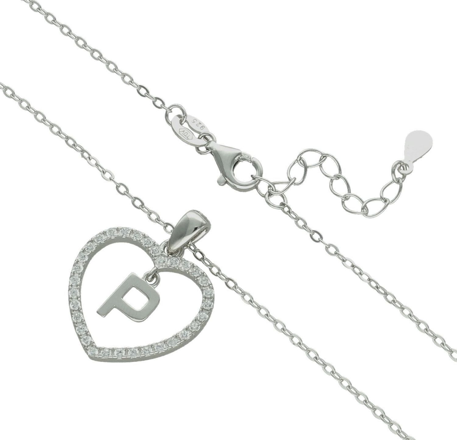 Srebrny naszyjnik damski 925 literka P w sercu z cyrkoniami JMAS900PSN. Srebrny naszyjnik damski. Naszyjnik srebrny z cyrkoniami. Naszyjnik z literką w sercu. Naszyjnik z literką na prezent (1).jpg